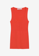 Max Mara Ghiro Ribbed Tank Top Red MXMGHIROCO/S_MAXM-016