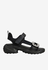 Roger Vivier Viv’ On The Run Mesh Sandals Black RVW80044270V4C/S_ROGVI-B999