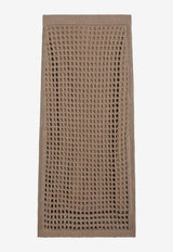 Max Mara Geode Long Mesh Knit Skirt Beige MXPGEODECO/S_MAXM-002