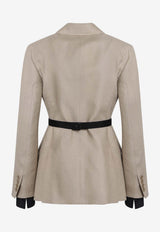 Max Mara Fionda Double-Breasted Blazer Beige MXSFIONDALI/S_MAXM-003