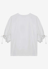 Max Mara West Tied-Sleeves Blouse White MXMWESTCO/S_MAXM-001