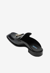 Loewe Edge Brushed Leather Flat Mules Black L814379X70LE/S_LOEW-1100