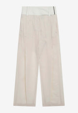 Sportmax Organza Cotton Voile Wide Pants Beige SPSFERITOCO/S_SPORM-001