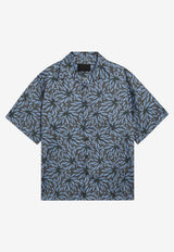 Prada Floral Silk Bowling Shirt UCS414UMO19GY/S_PRADA-F090K_323-S
