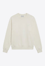 AMI PARIS Ami De Coeur Crewneck Sweatshirt Cream USW757747/S_AMI-136
