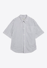 AMI PARIS Ami De Coeur Striped Shirt White USH809CO0220/S_AMI-A074