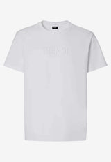 Fendi Logo Embroidered Slim T-shirt White FY1319AY0G/S_FENDI-F0QA0
