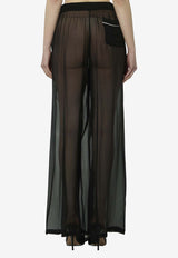Dolce & Gabbana Silk Chiffon Pants Black FTDJET-FU1AT-N0000