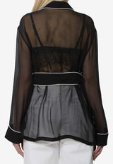 Dolce & Gabbana Vanity Chiffon Shirt Black F5U33T-FU1AT-N0000