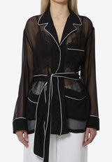 Dolce & Gabbana Vanity Chiffon Shirt Black F5U33T-FU1AT-N0000