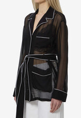 Dolce & Gabbana Vanity Chiffon Shirt Black F5U33T-FU1AT-N0000