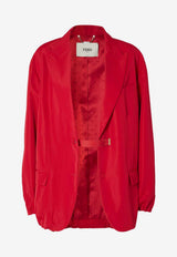Fendi Single-Breasted Buttoned Blazer Red FJ7699AW9B/S_FENDI-F1W0B