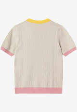 Fendi FF Jacquard Knit T-shirt Beige FZXE94AW4S/S_FENDI-F0WC4