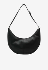 Fendi Large Melon Grained Leather Shoulder Bag Black 7VA691ASIH/S_FENDI-F05TR