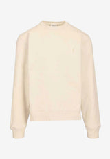Saint Laurent Embroidered Crewneck Sweatshirt Beige 859817Y36SW_7425