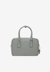 Prada Triangle Logo Saffiano Leather Top Handle Bag Gray 1BB113EOMNZV/S_PRADA-F0424