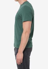 Moncler Tricolor Logo Crewneck T-shirt Green L10918C00074-89B8Q-866