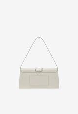 Jacquemus Le Bambino Long Bag in Ostrich-Effect Leather Ivory BAW00431AC26A02/S_JACQM-115