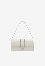 Jacquemus Le Bambino Long Bag in Ostrich-Effect Leather Ivory BAW00431AC26A02/S_JACQM-115