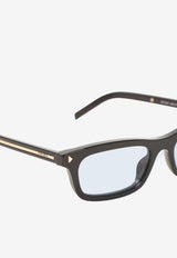 Iconic Plaque Rectangular Sunglasses