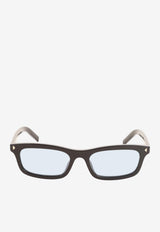 Iconic Plaque Rectangular Sunglasses