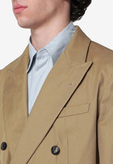 Dries Van Noten Double-Breasted Buttoned Blazer Beige 204073103/S_DRVNO-102