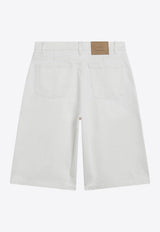 AMI PARIS Twill Bermuda Shorts White HSO837DE0126/S_AMI-136