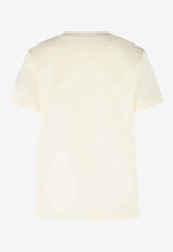 Moncler Logo Print Crewneck T-shirt Beige L10938C0003089AUO_034