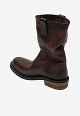 Miu Miu Foule Calfskin Ankle Boots Brown 5U680EA0455OD/S_MIU-F0201