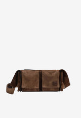 Miu Miu Utilitaire Suede Crossbody Bag Brown 5BC205POO2CSS/S_MIU-F0324
