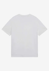 Valentino Vgold Detail White Cotton T-shirt White 8V0MG10VBGR/S_VALE-0BO