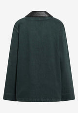 Miu Miu Hematite Oversized Jacket Green MH2053OOO19R2/S_MIU-F0422
