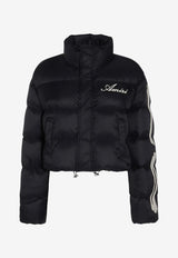 Amiri Bones Cropped Puffer Jacket Black AWOUDW1003_001