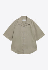AMI PARIS Ami De Coeur Bowling Shirt Beige USH811CO0214/S_AMI-A036