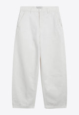 AMI PARIS Ami De Coeur Buttoned Pants White HTR871DE0126/S_AMI-136