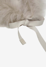Max Mara The Cube Shearling Detachable Collar Gray AGRESTEWO/R_MAXC-001