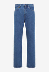 Tapered Straight-Leg Jeans