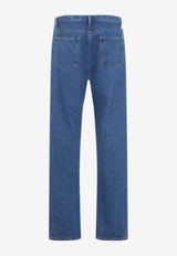 Tapered Straight-Leg Jeans