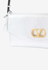 Small DeVain Metallic Leather Shoulder Bag