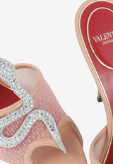 Coeur Vipère 105 Crystal Snake Mesh Sandals