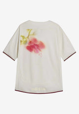 Adidas X Wales Bonner Flower Print Football T-shirt White KR8792PL/S_ADIST-CW
