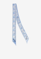 Pucci Mixed Print Silk Bandeau Scarf Light Blue 6HGB21 6HC04 1