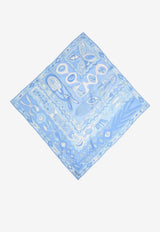 Pucci Angoli Print Silk Square Scarf Light Blue 6HGB41 6HC11 2