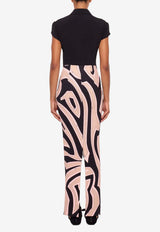 Pucci Labirinto Print Maxi Fitted Skirt Multicolor 6HJW07 6H746 038