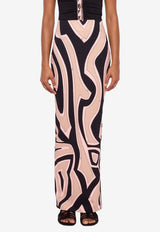 Pucci Labirinto Print Maxi Fitted Skirt Multicolor 6HJW07 6H746 038