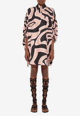 Pucci Labirinto Print Silk Shirt Kaftan Dress Multicolor 6HRL11 6H741 031