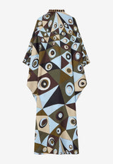 Pucci Occhi Print Maxi Silk Kaftan Dress Multicolor 6HRL80 6H721 048