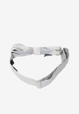 Tagliatore Adjustable Knotted Bow Tie Gray PAPILLON-A10003-40