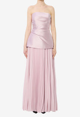 Solace London Claudette Twill Maxi Dress Pink OS47033--PINK