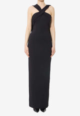 Solace London Rona Halterneck Maxi Dress Black OS47043--BLACK